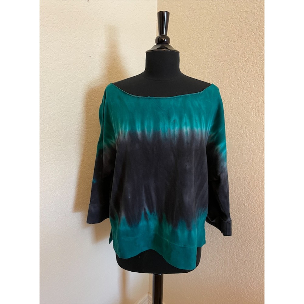 INC Off the Shoulder Tie Dye Sweatshirt Sz L